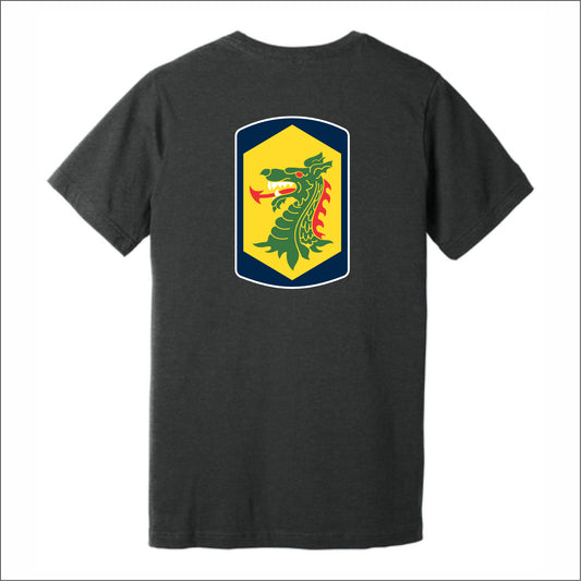 123rd Engineer Battalion Heathered Soft Jersey Short Sleeve T-shirt - Design A