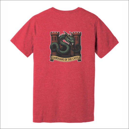 123rd Engineer Battalion Heathered Soft Jersey Short Sleeve T-shirt - Design B