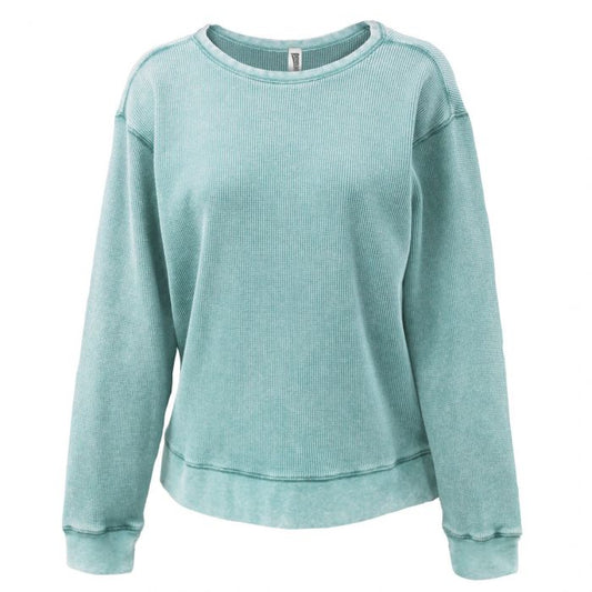 ALL Ladies Min Waffle Crewneck