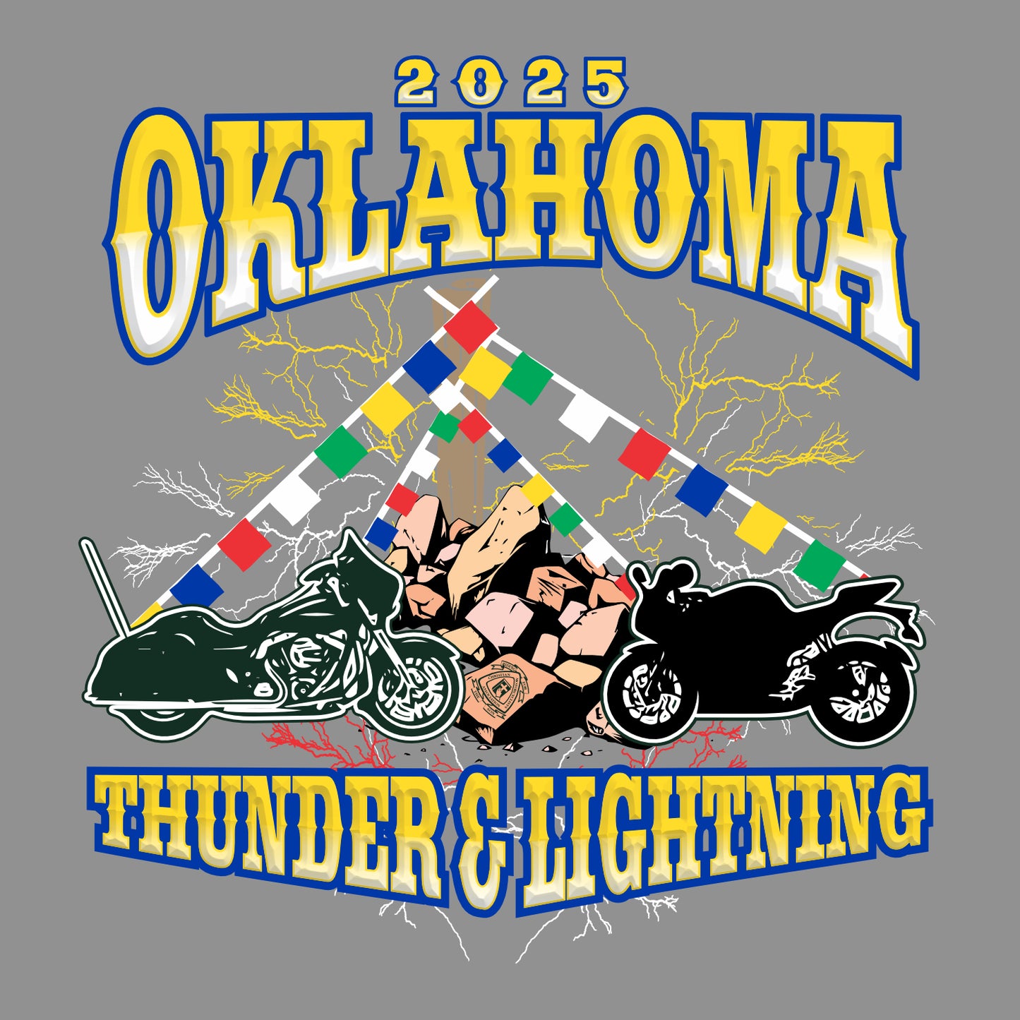 CMA Oklahoma Ladies Tri-Blend 3/4 Sleeve Raglan Tee