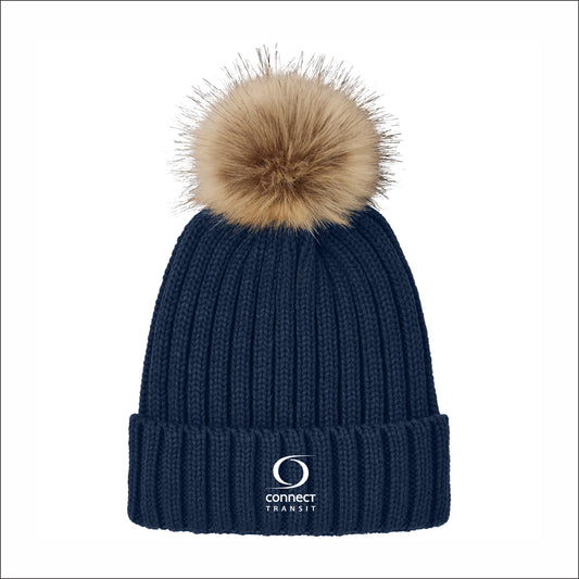 Connect Transit Faux Fur Pom Beanie