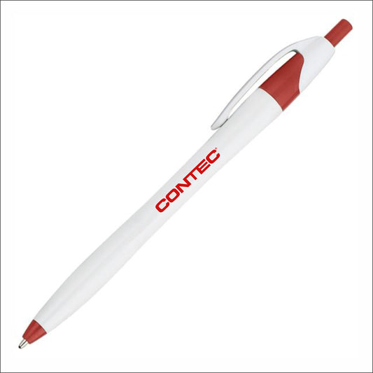 Contec White Barrel European Design Ballpoint Pen