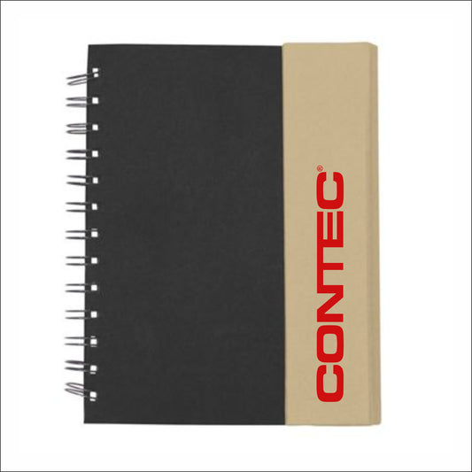 Contec Eco-Recycled Magnetic Journal with Sticky Notes and Flags