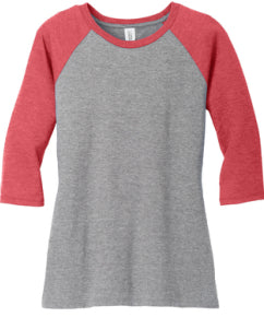 ALL Ladies Tri-Blend 3/4 Sleeve Raglan Tee