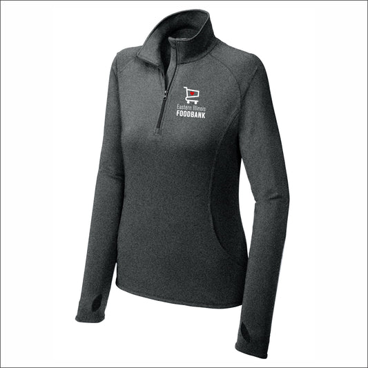 Eastern IL Food Bank Ladies Stretch 1/2 Zip Performance
