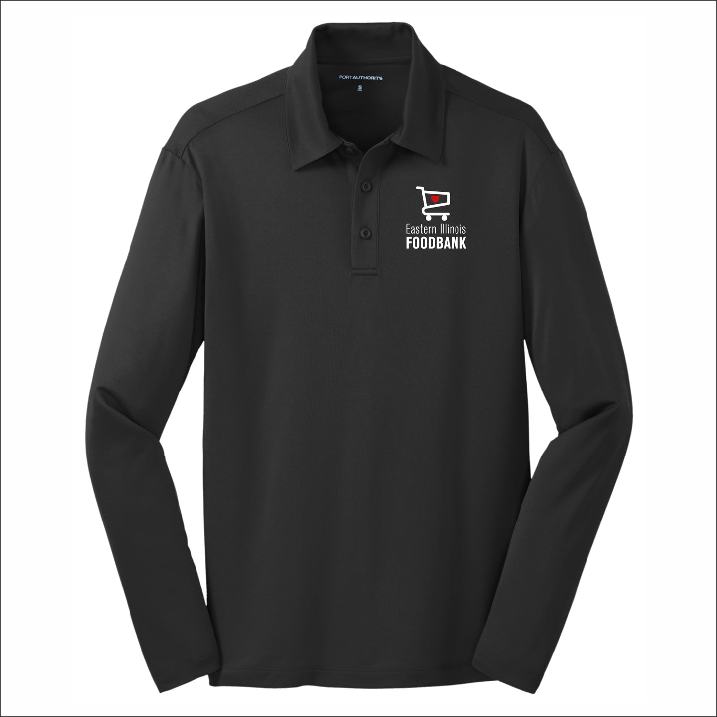 Eastern IL Food Bank Performance Long Sleeve Polo Shirt