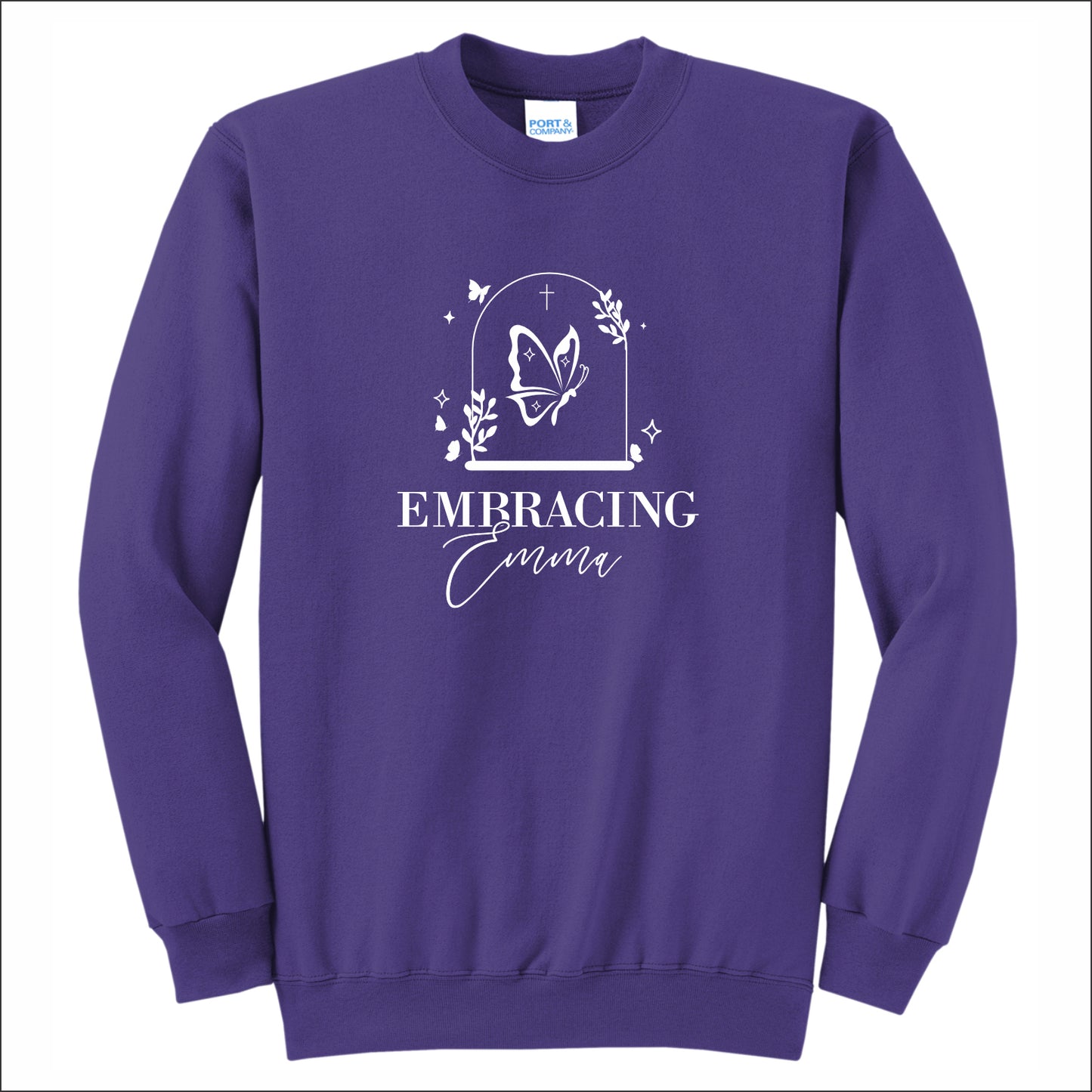 Embracing Emma Crewneck Sweatshirt - Design A