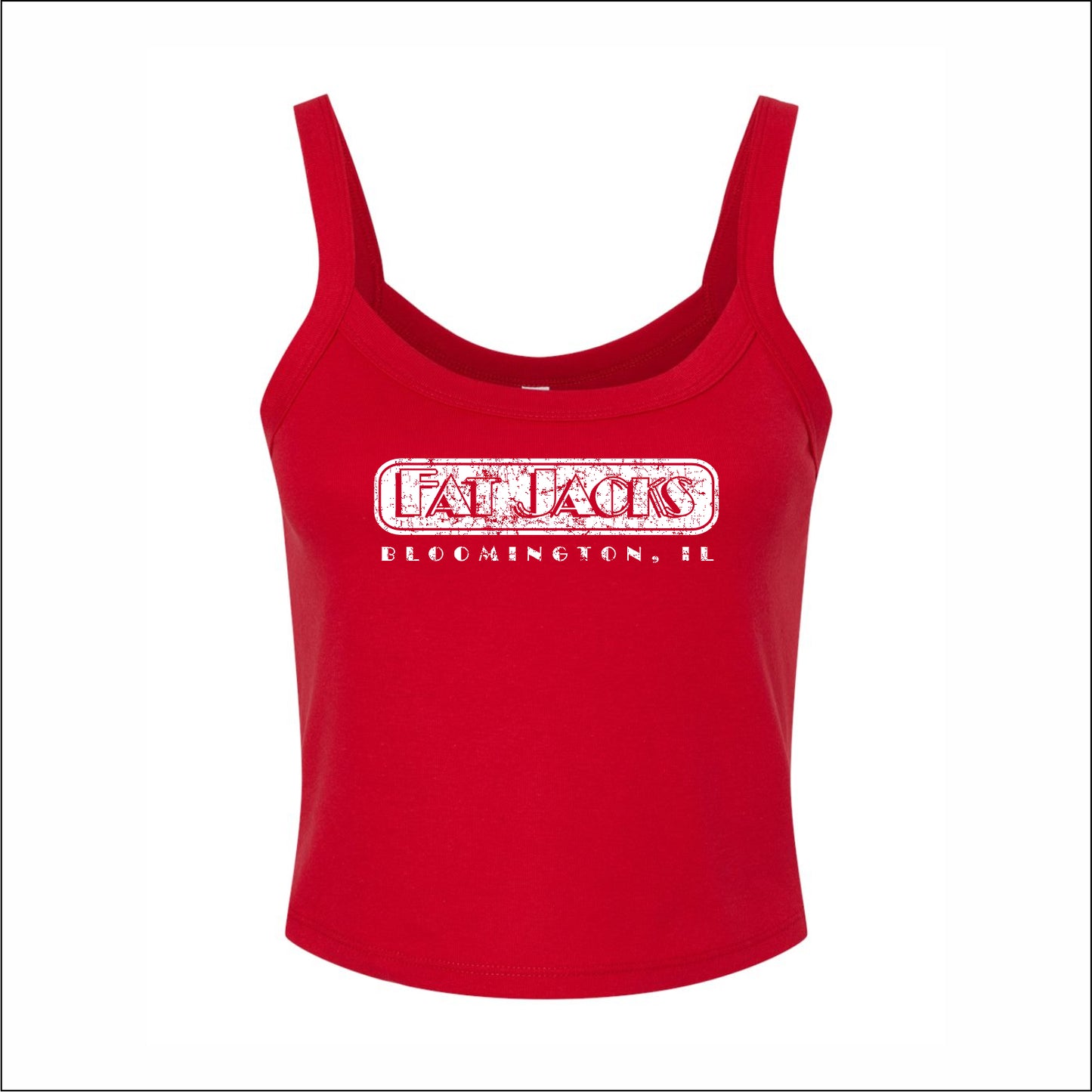 Fat Jacks Women's Micro Rib Spaghetti Strap Tank
