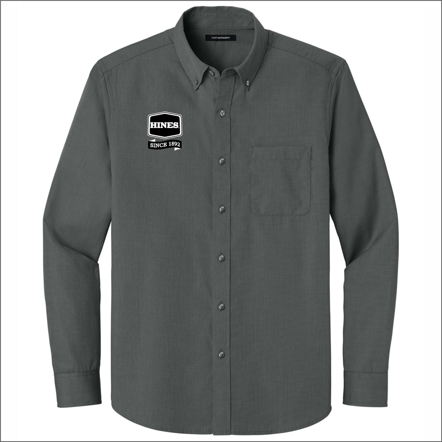 Hines Supply Long Sleeve Nailhead Easy Care Shirt