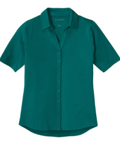 ALL Ladies City Stretch Full Button Polo
