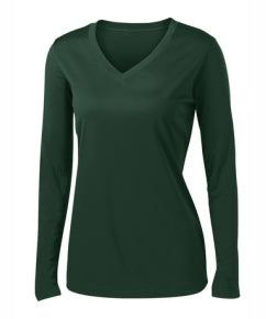 ALL Ladies Long Sleeve V-Neck Performance T-shirt