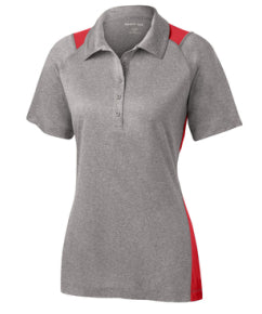 ALL Ladies Heather Colorblock Polo Shirt