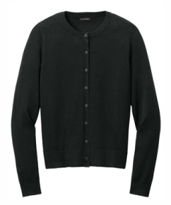 ALL Ladies Easy Care Crewneck Cardigan Sweater