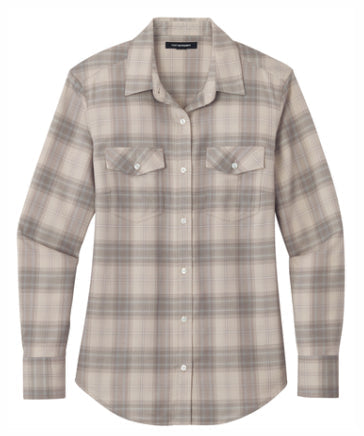 ALL Ladies Ombre Plaid Long Sleeve Shirt