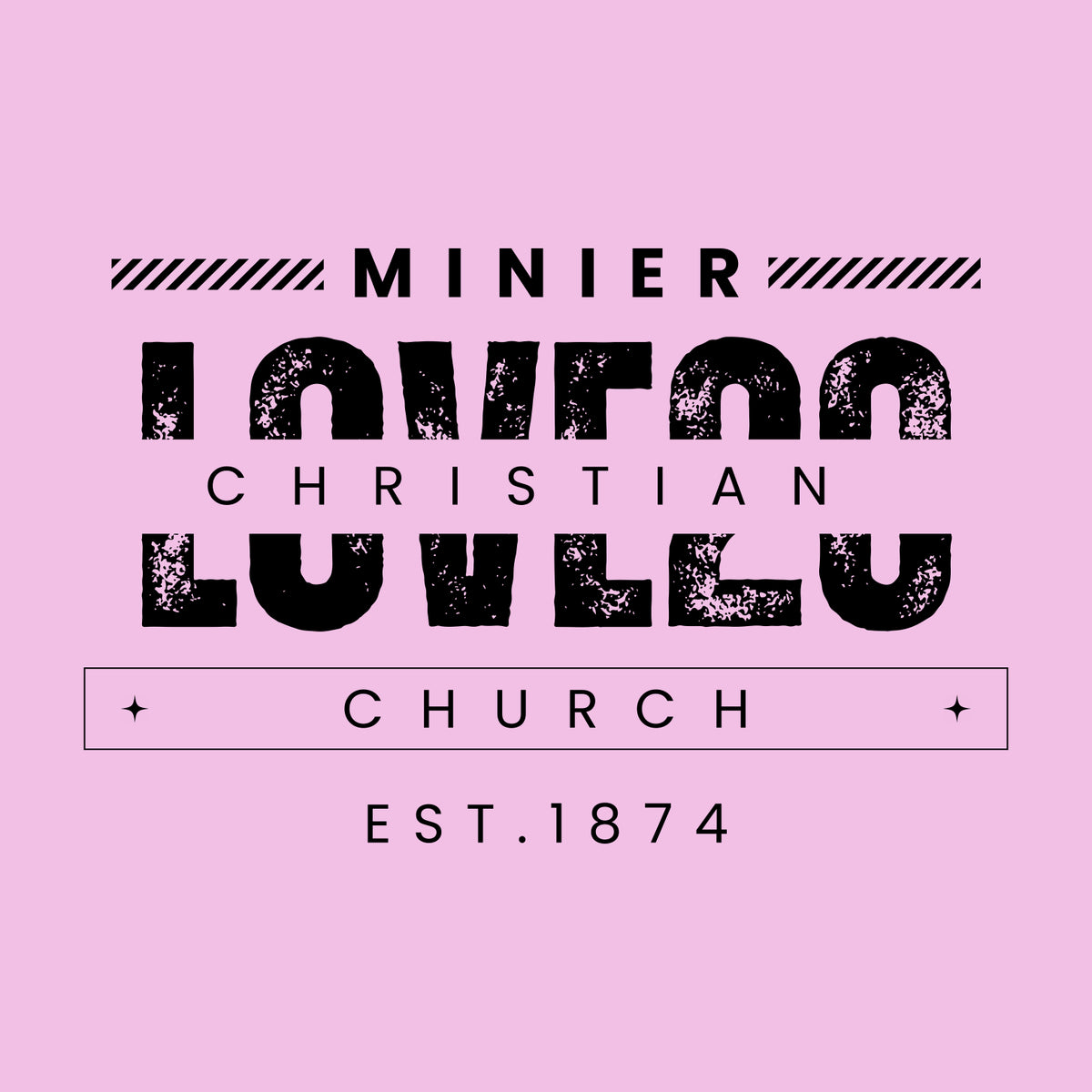 Minier Christian Church Pigment Dye T-shirt - Design C