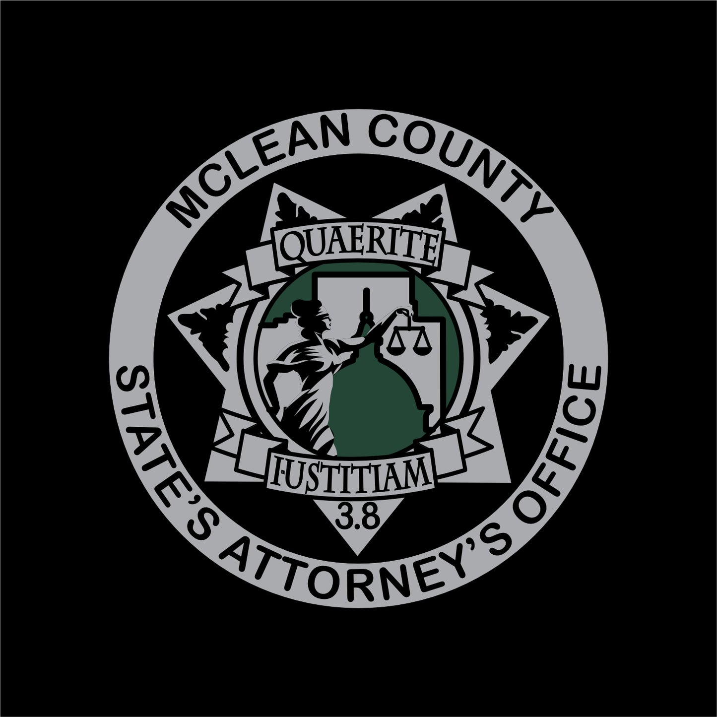 McLean Co State's Attorney Stretch Full-Zip Contrast Performance