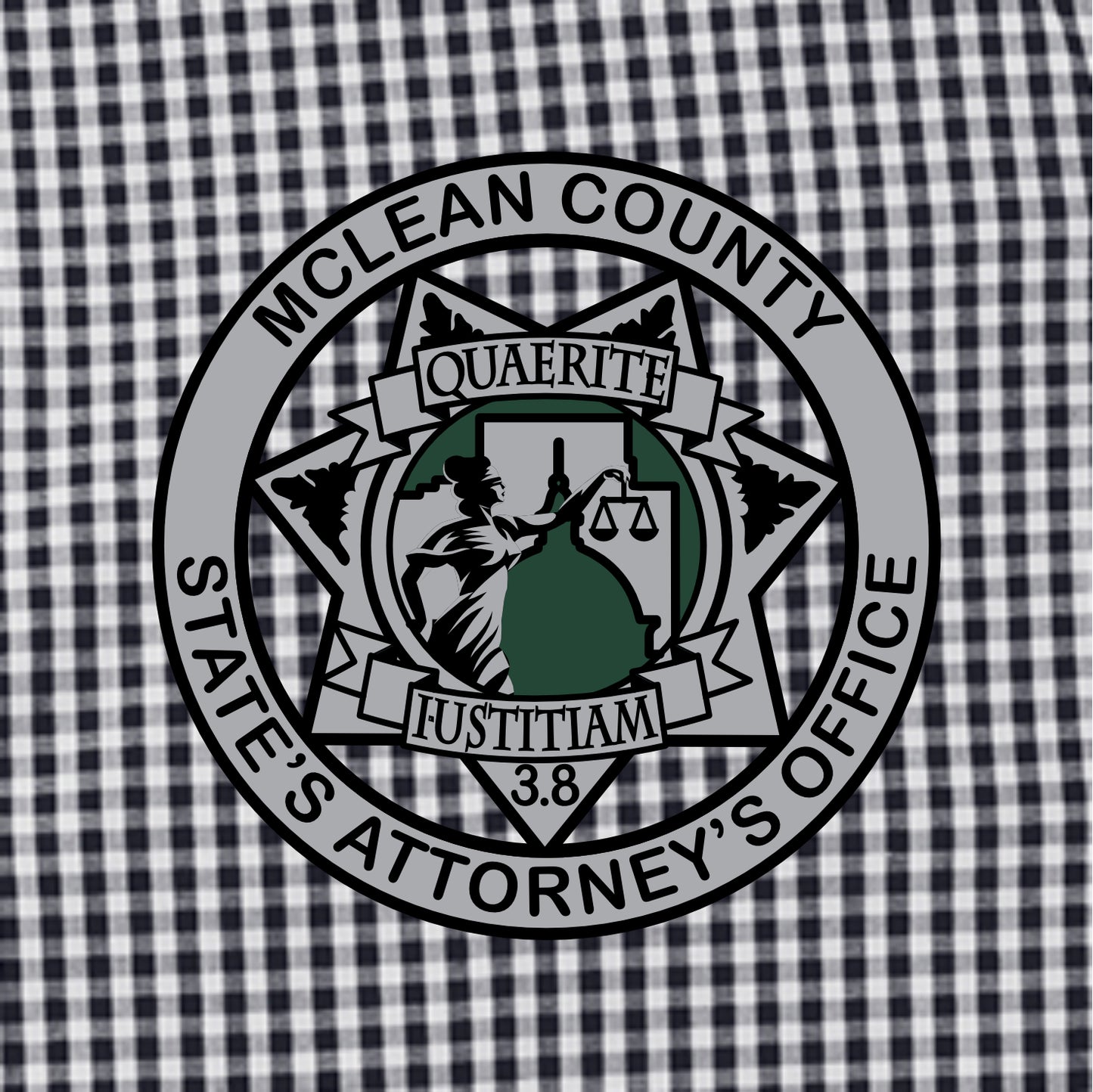 McLean Co State's Attorney Broadcloth Gingham Button Down Shirt