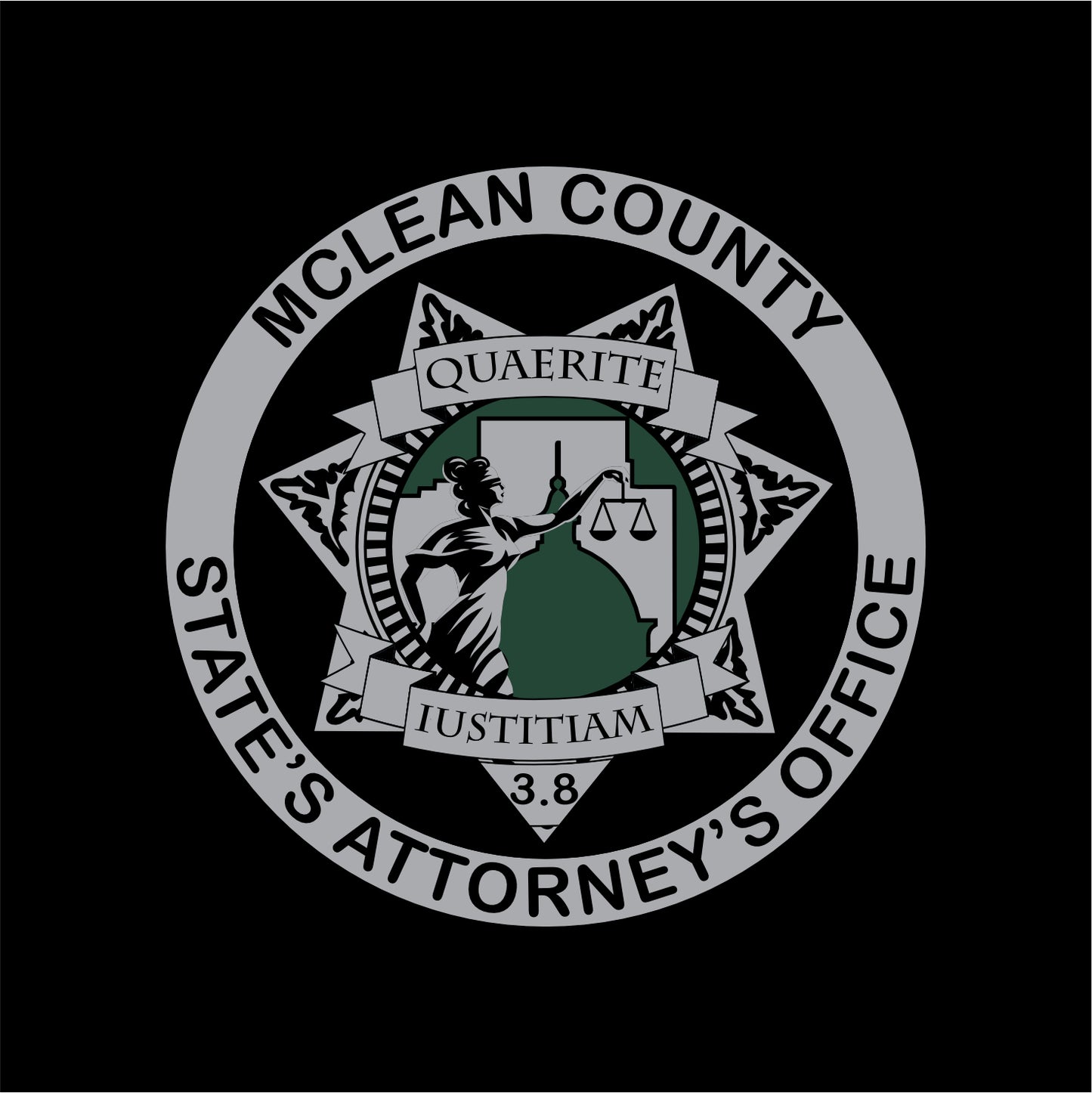 McLean Co State's Attorney Ladies Tri-Blend 3/4 Sleeve Raglan Tee