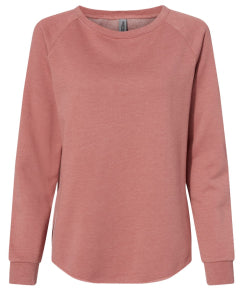 ALL Ladies Wave Wash Crewneck Sweatshirt