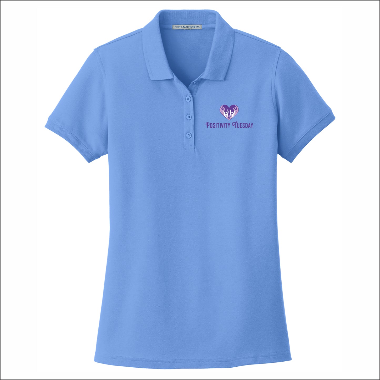 Positivity Tuesday Ladies Classic Pique Short Sleeve Polo Shirt