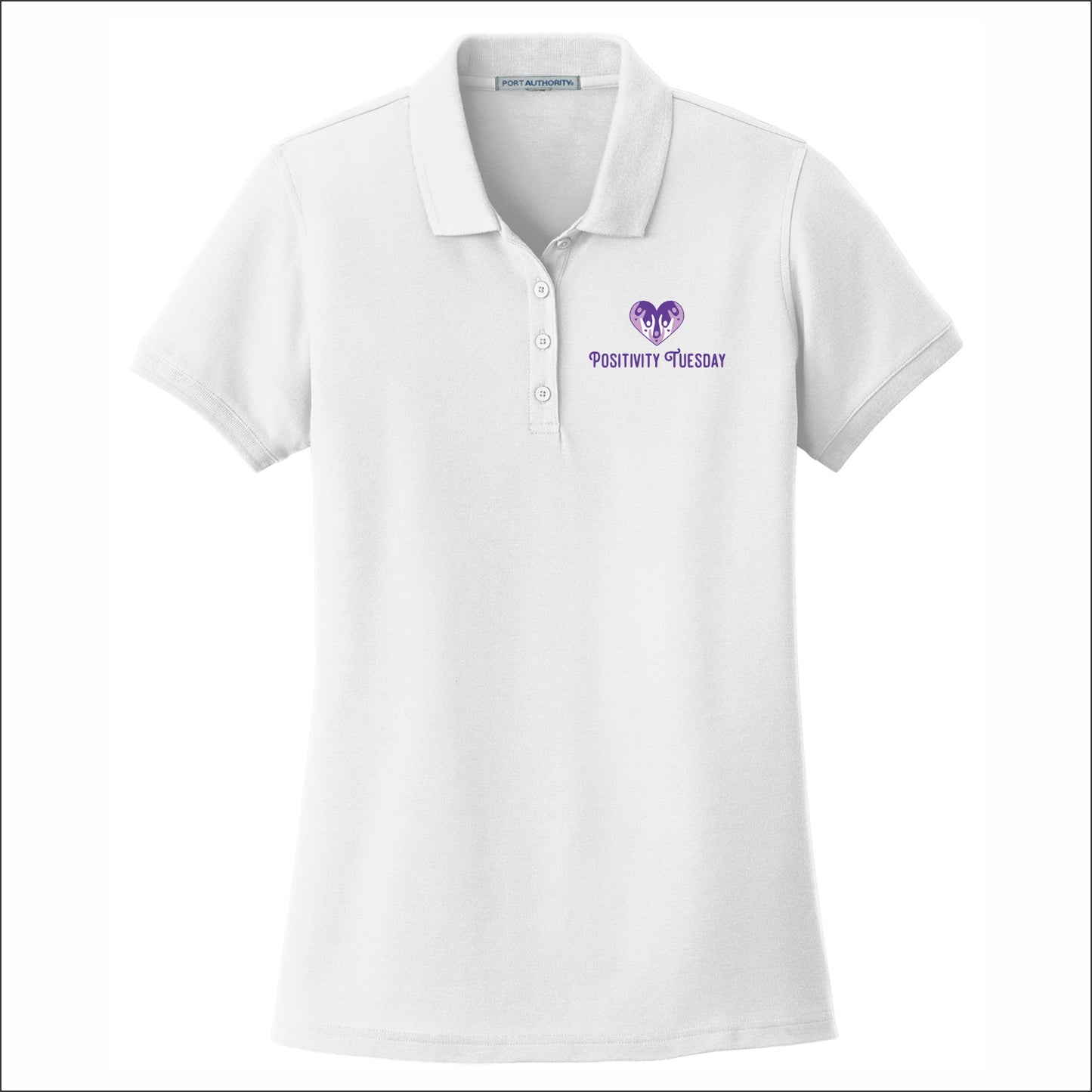 Positivity Tuesday Ladies Classic Pique Short Sleeve Polo Shirt