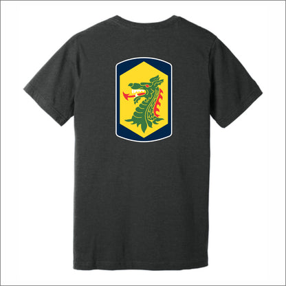 123rd Engineer Battalion Heathered Soft Jersey Short Sleeve T-shirt - Design A