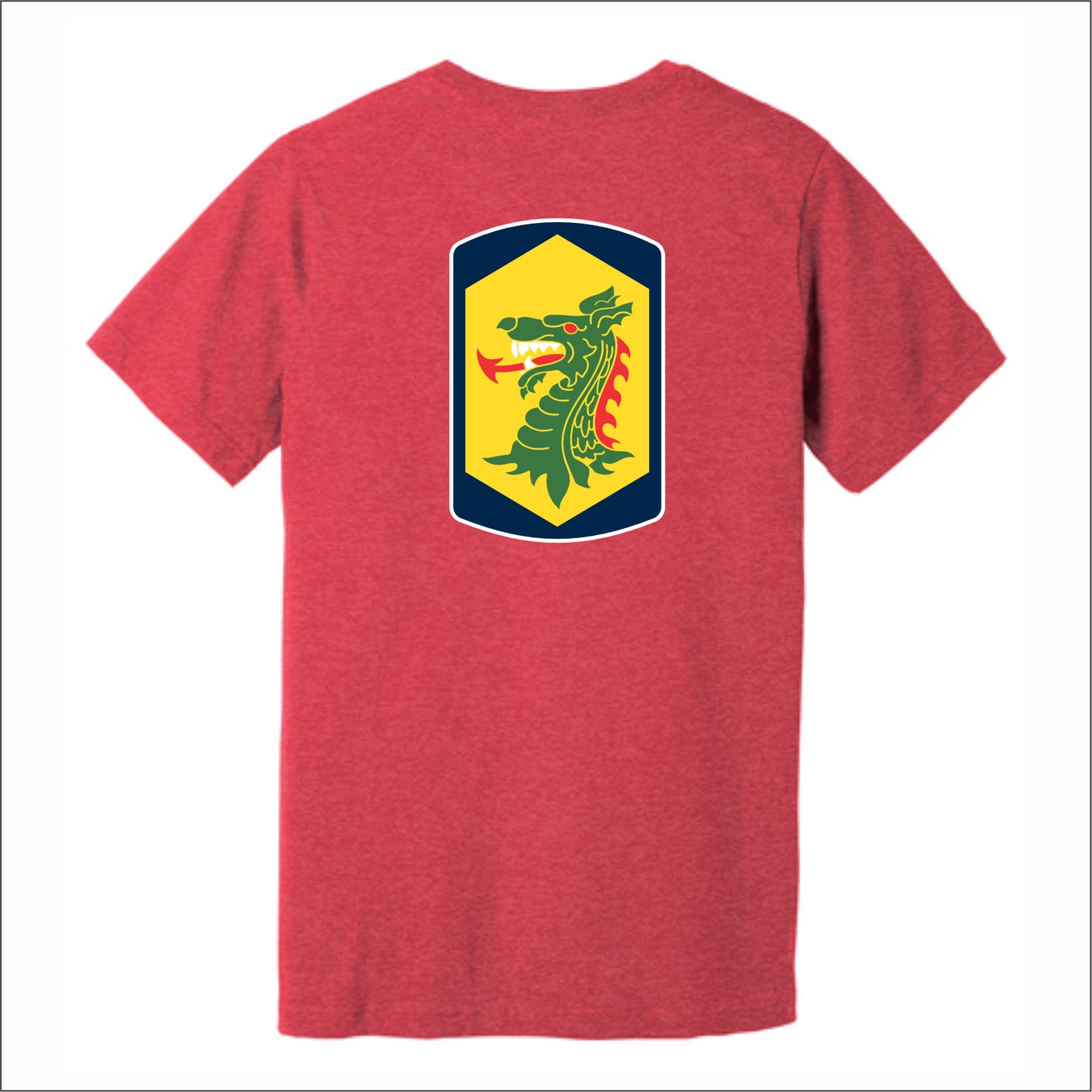 123rd Engineer Battalion Heathered Soft Jersey Short Sleeve T-shirt - Design A