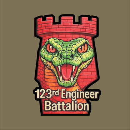 123rd Engineer Battalion Short Sleeve T-shirt - Design A