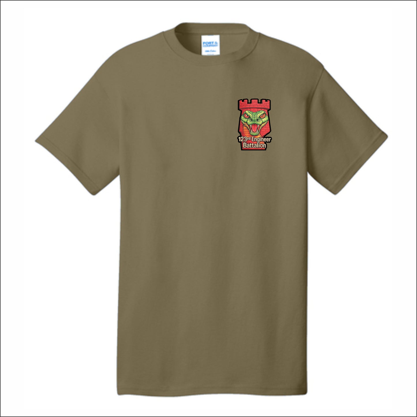 123rd Engineer Battalion Short Sleeve T-shirt - Design A