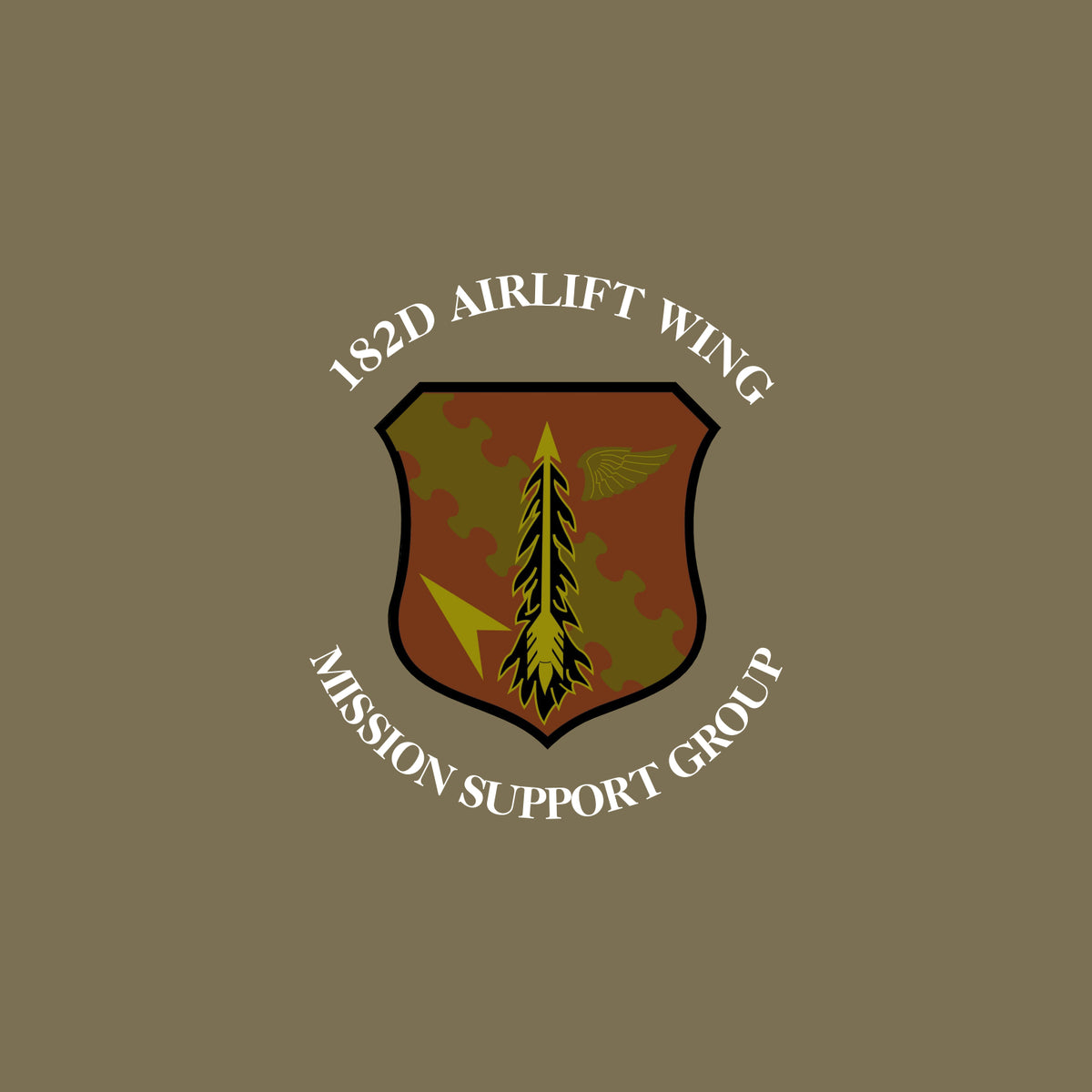 182nd Airlift Wing Hooded Sweatshirt