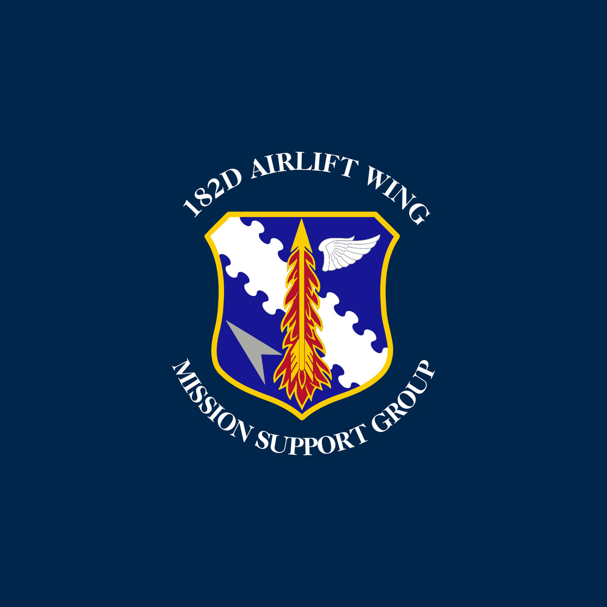 182nd Airlift Wing Hooded Sweatshirt