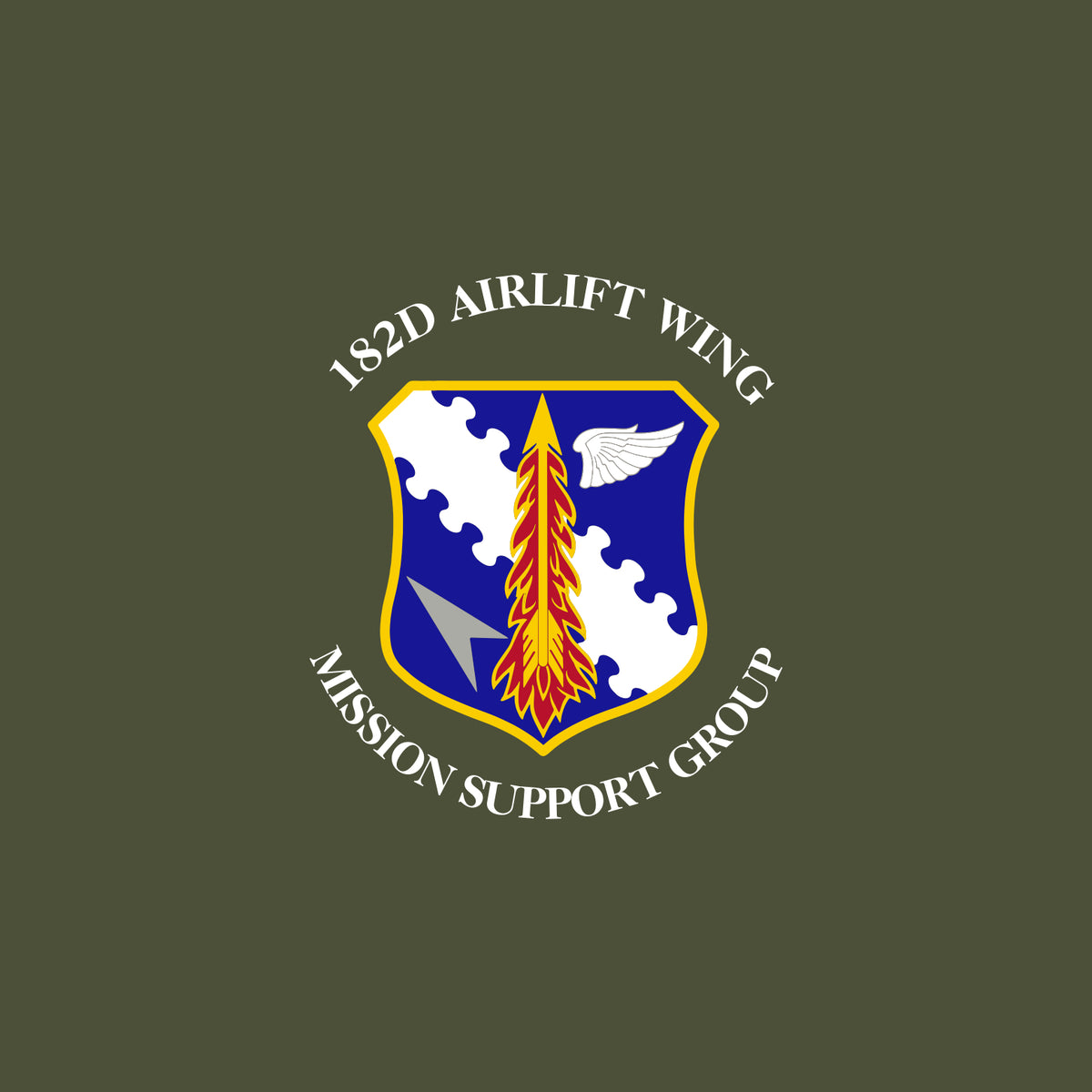 182nd Airlift Wing Hooded Sweatshirt