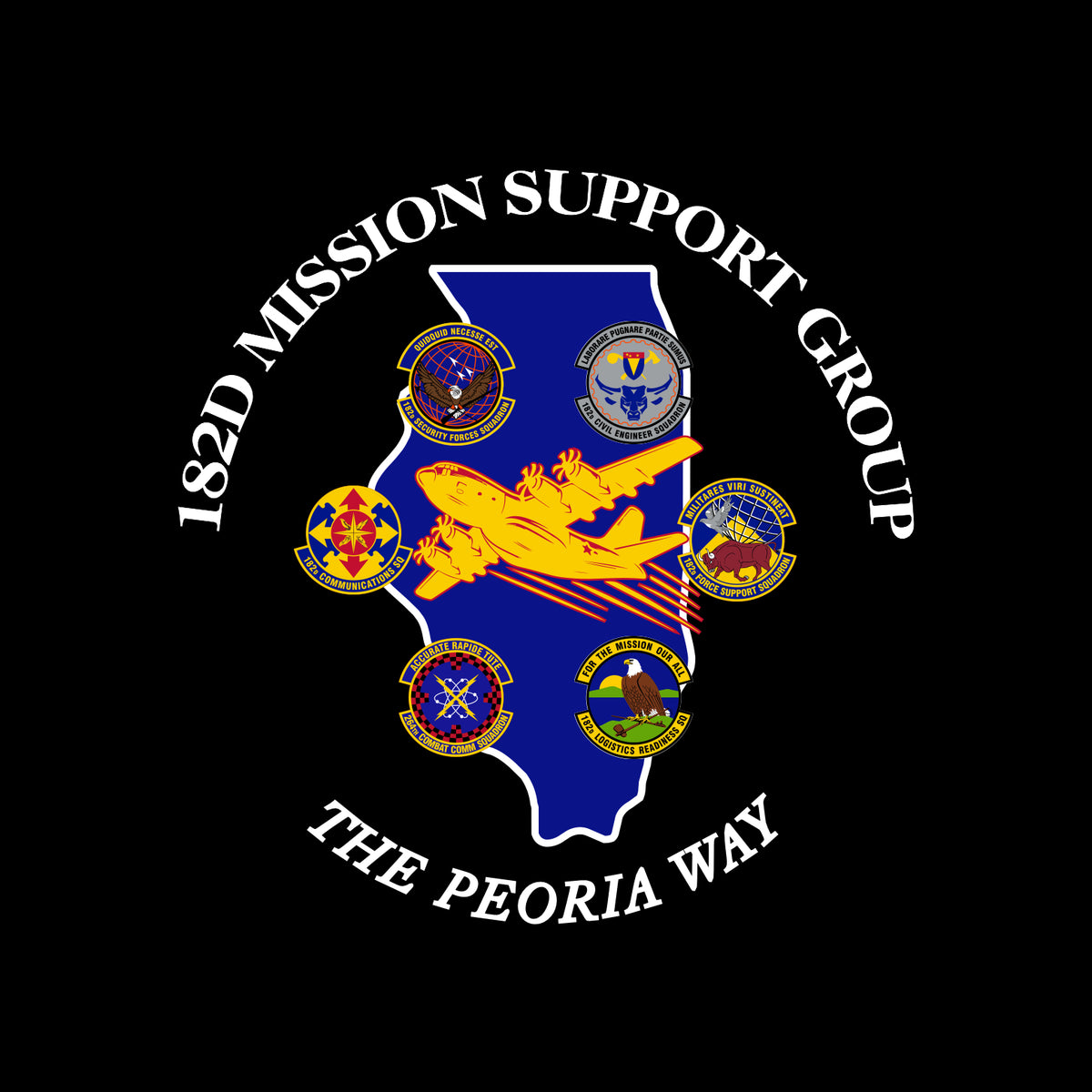 182nd Airlift Wing Repeat Shorts