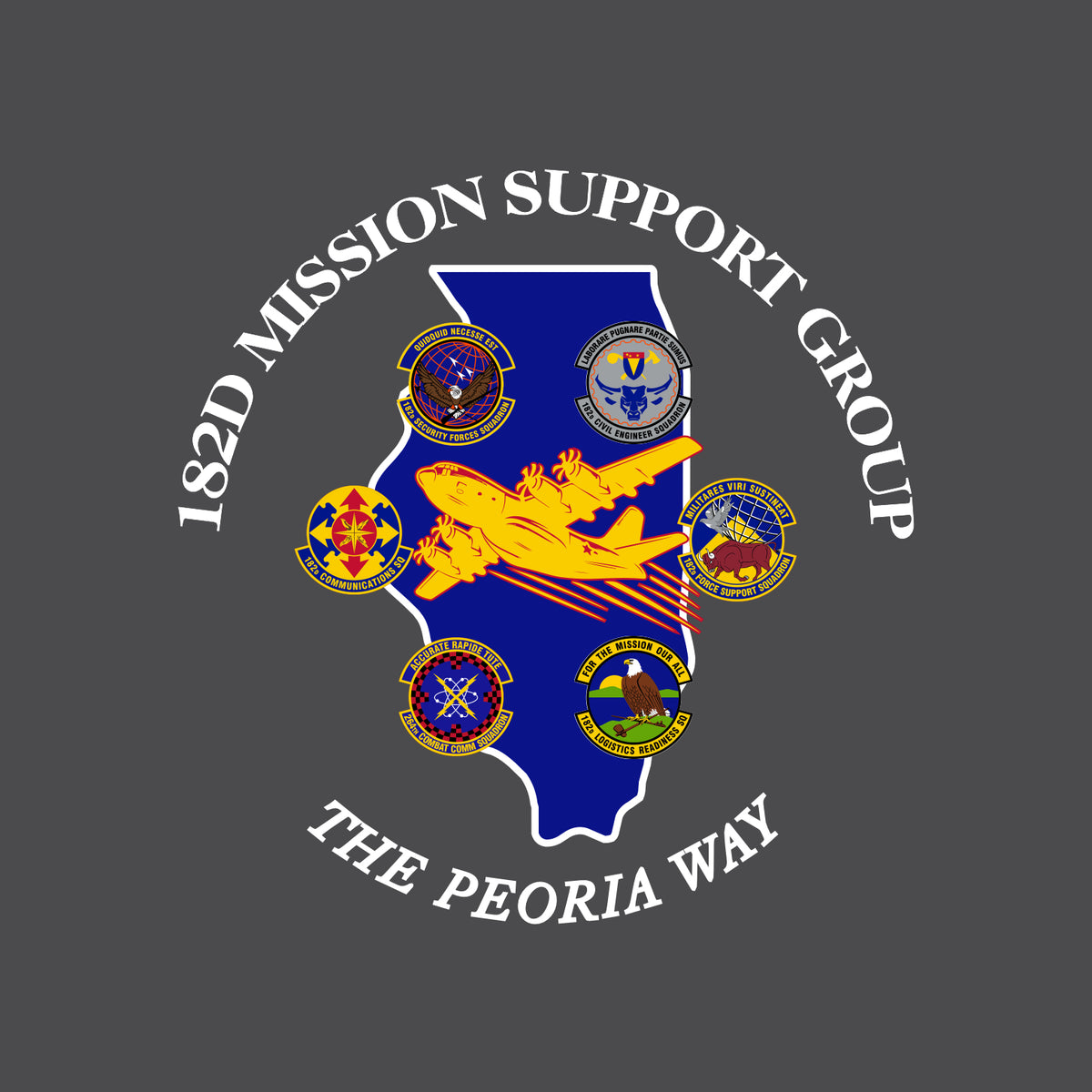 182nd Airlift Wing Repeat Shorts