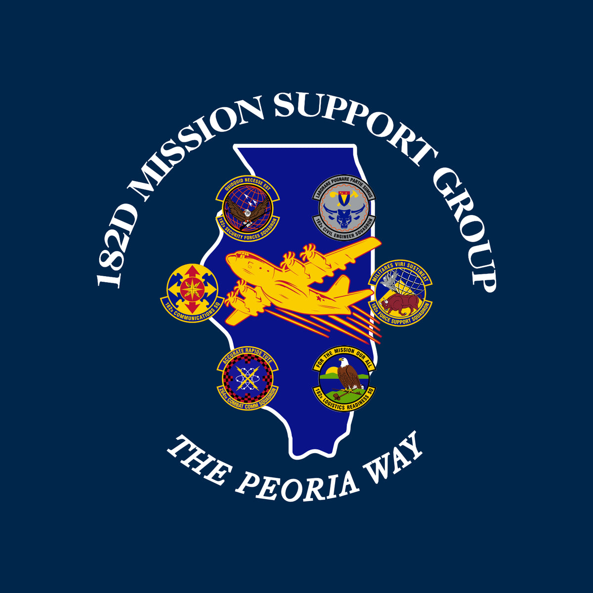 182nd Airlift Wing Repeat Shorts