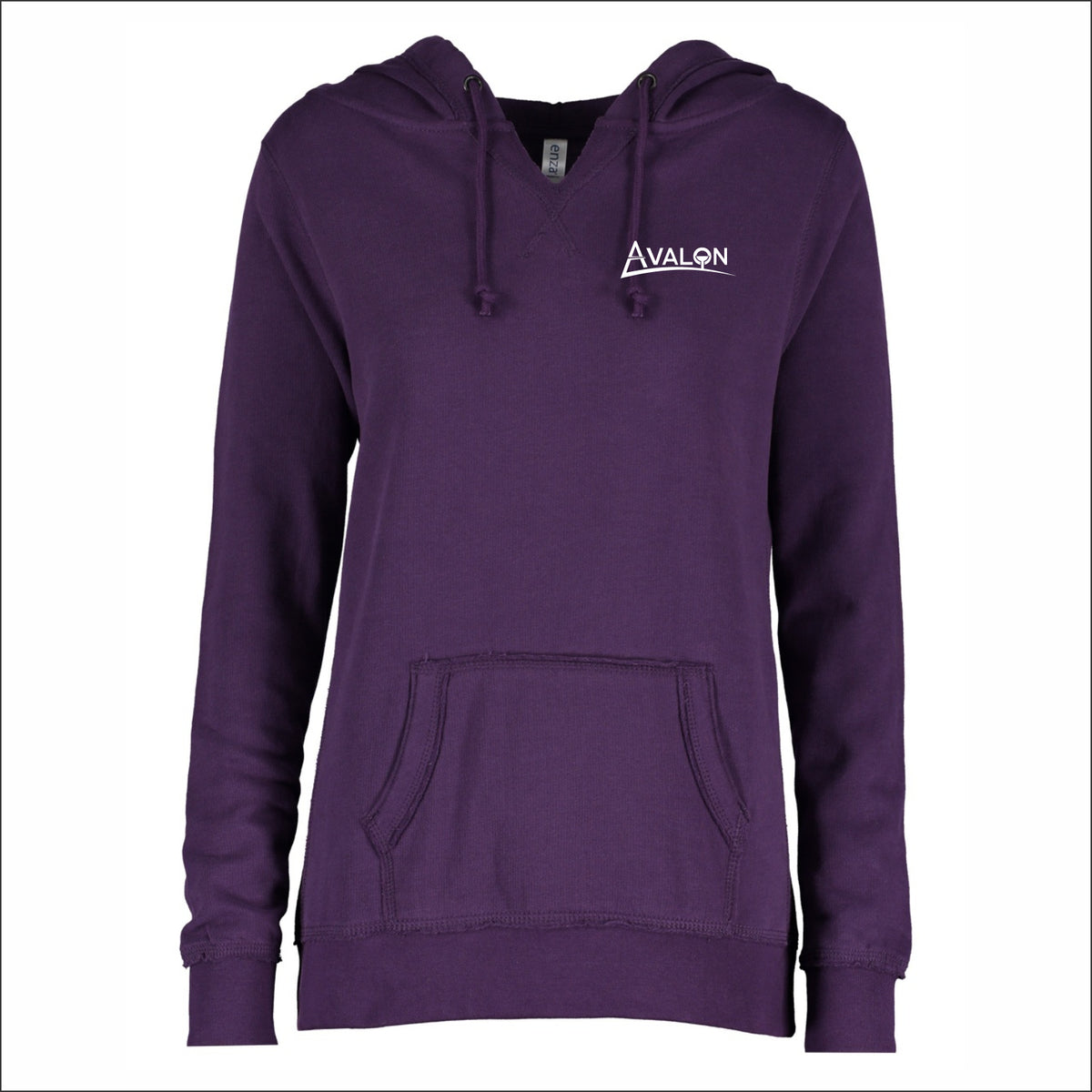 Avalon Ladies V-Notch Hooded Sweatshirt