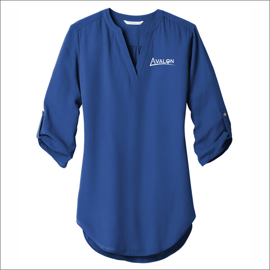 Avalon Ladies 3/4 Sleeve Tunic Blouse