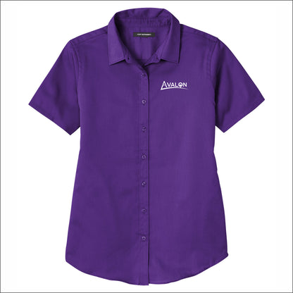 Avalon Ladies Short Sleeve SuperPro React Twill