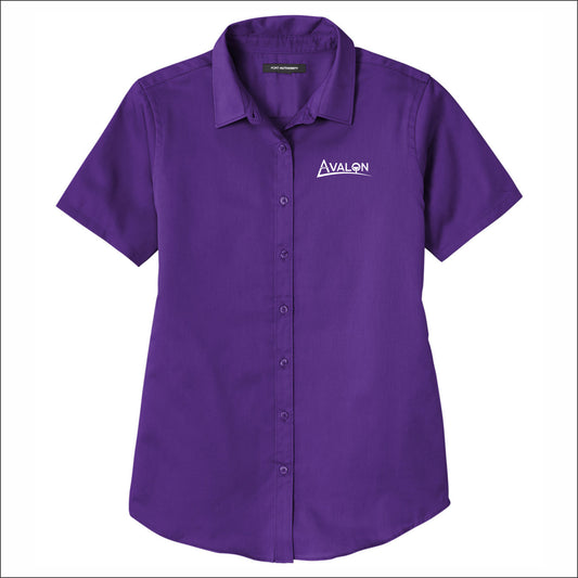 Avalon Ladies Short Sleeve SuperPro React Twill