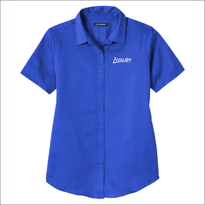 Avalon Ladies Short Sleeve SuperPro React Twill