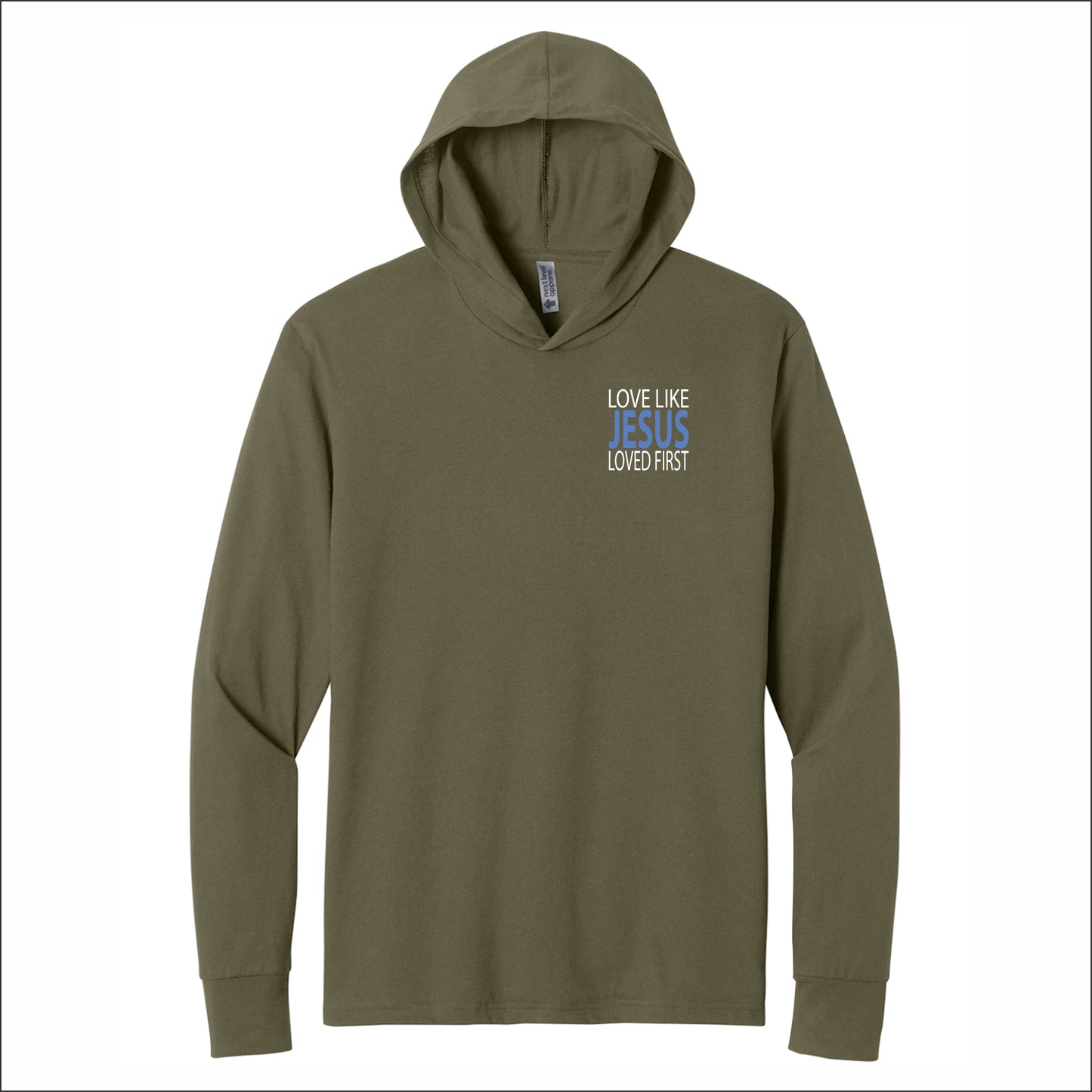 BFC Next Level Apparel® CVC Long Sleeve Hoodie - Des. A