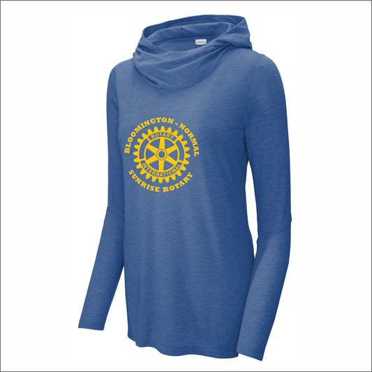 BNSR Ladies Tri-Blend Wicking Hooded Long Sleeve Hoodie T