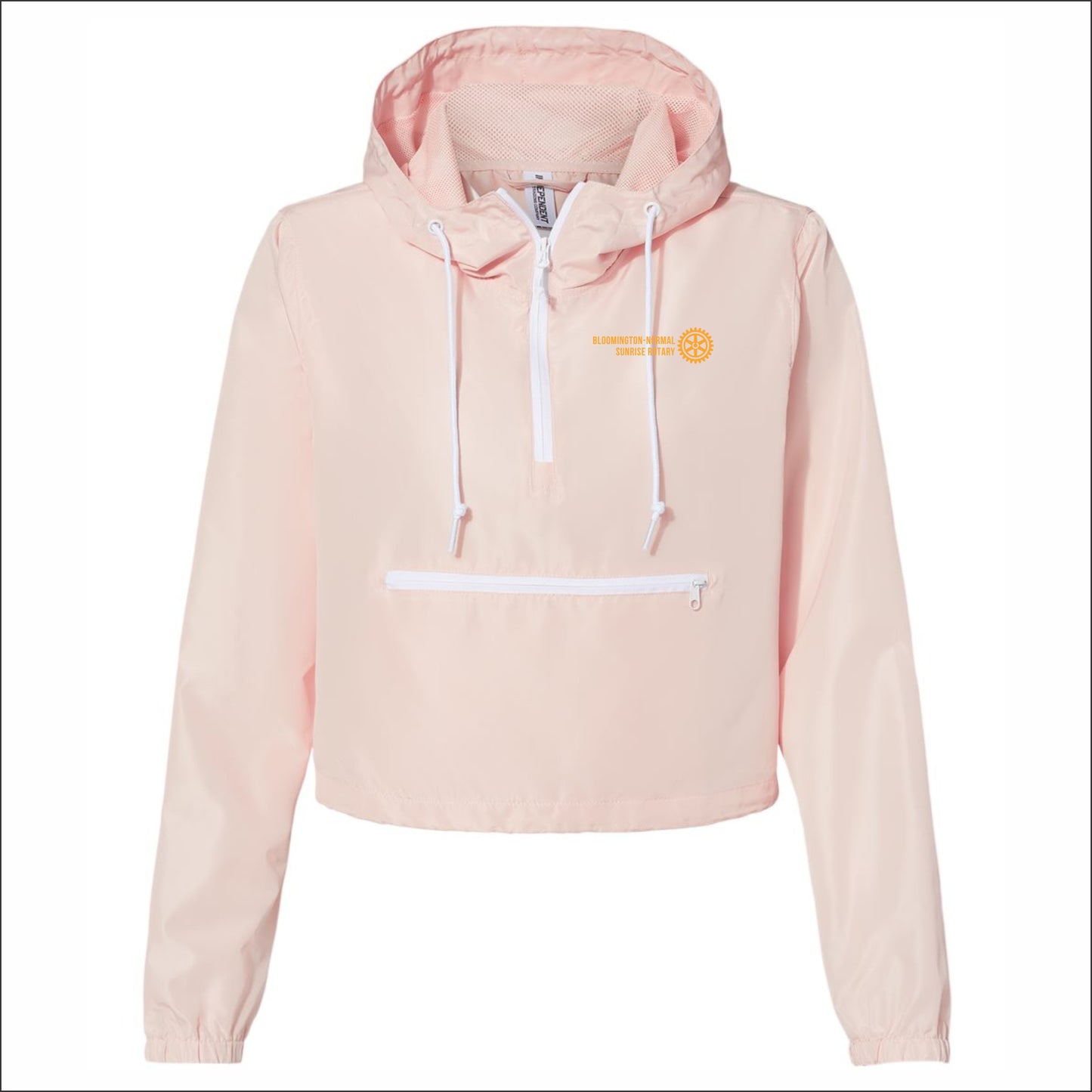 BNSR Ladies Lightweight 1/4 Zip Cropped Windbreaker