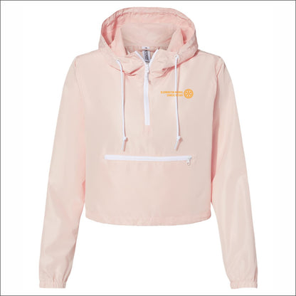 BNSR Ladies Lightweight 1/4 Zip Cropped Windbreaker