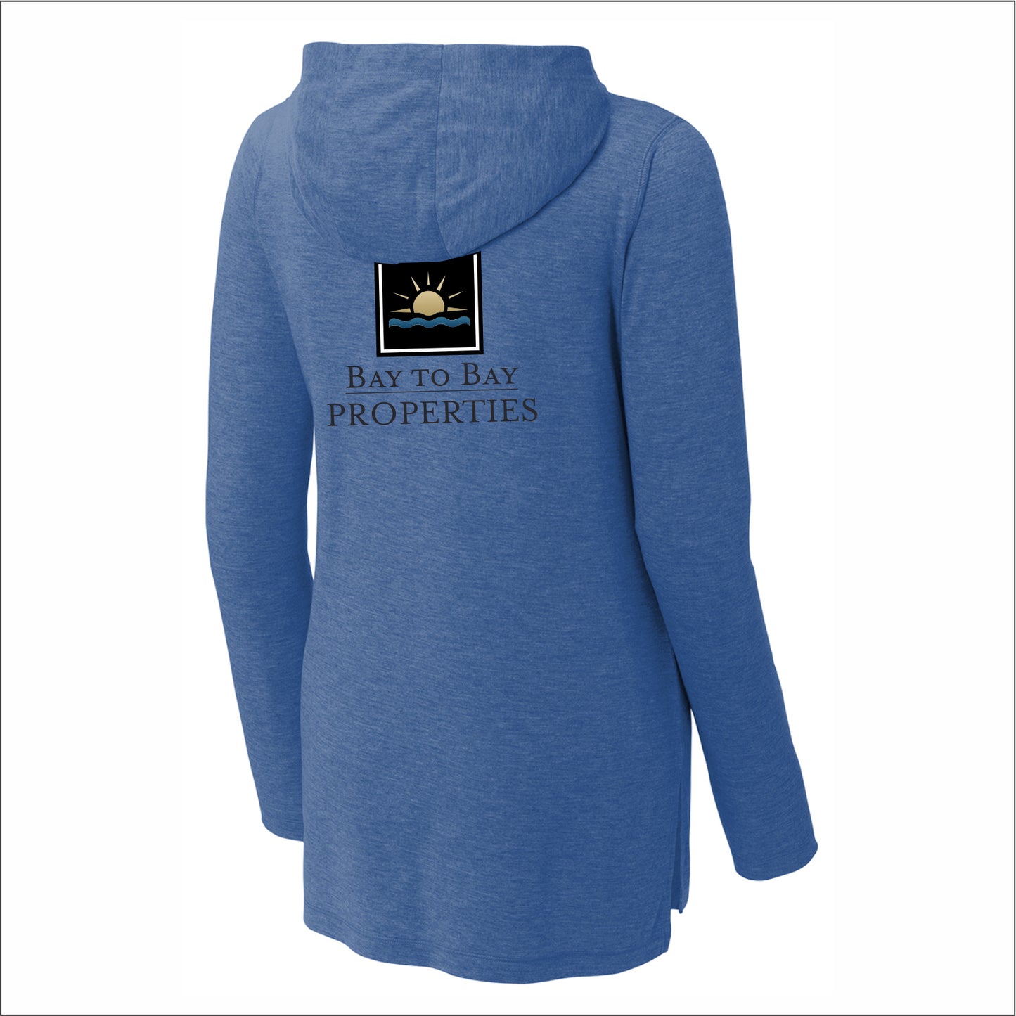 Bay to Bay Properties Ladies Tri-Blend Wicking Hooded Long Sleeve Hoodie T