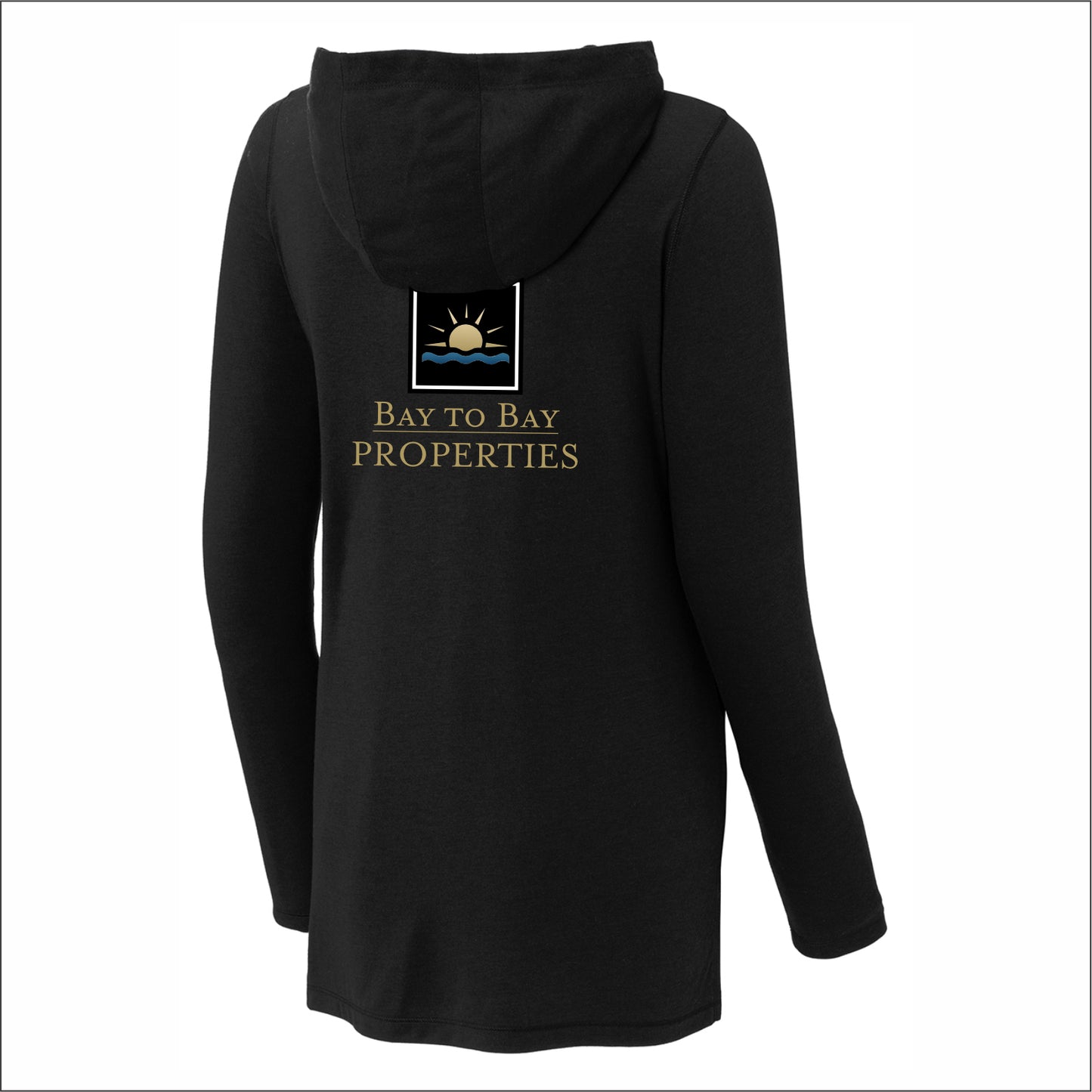 Bay to Bay Properties Ladies Tri-Blend Wicking Hooded Long Sleeve Hoodie T