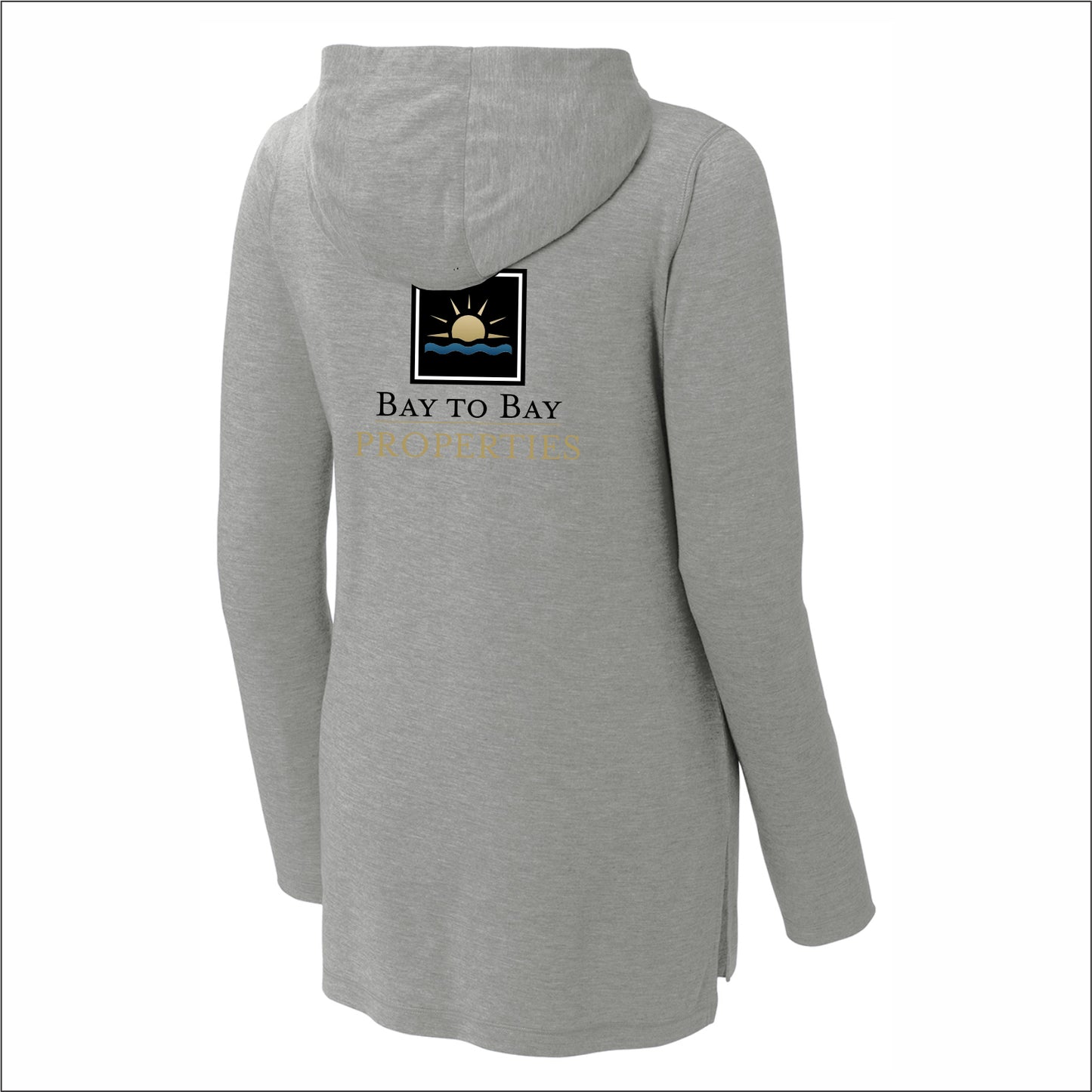 Bay to Bay Properties Ladies Tri-Blend Wicking Hooded Long Sleeve Hoodie T