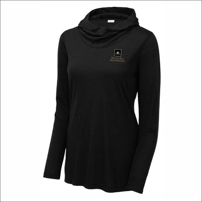 Bay to Bay Properties Ladies Tri-Blend Wicking Hooded Long Sleeve Hoodie T