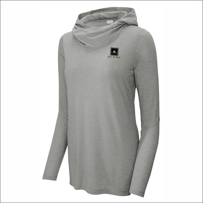 Bay to Bay Properties Ladies Tri-Blend Wicking Hooded Long Sleeve Hoodie T