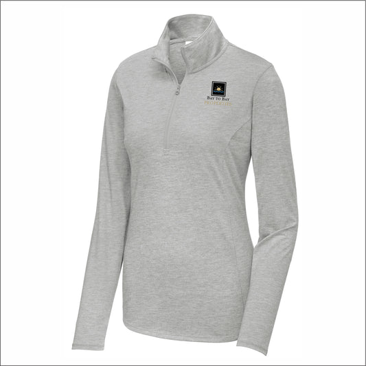 Bay to Bay Properties Ladies Tri-Blend Wicking 1/4-Zip Pullover